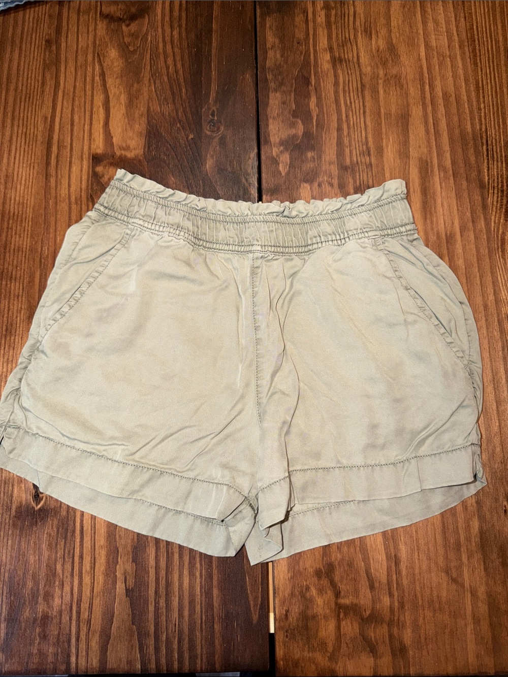 C&C California Light Sage Elastic-Waist Casual Shorts